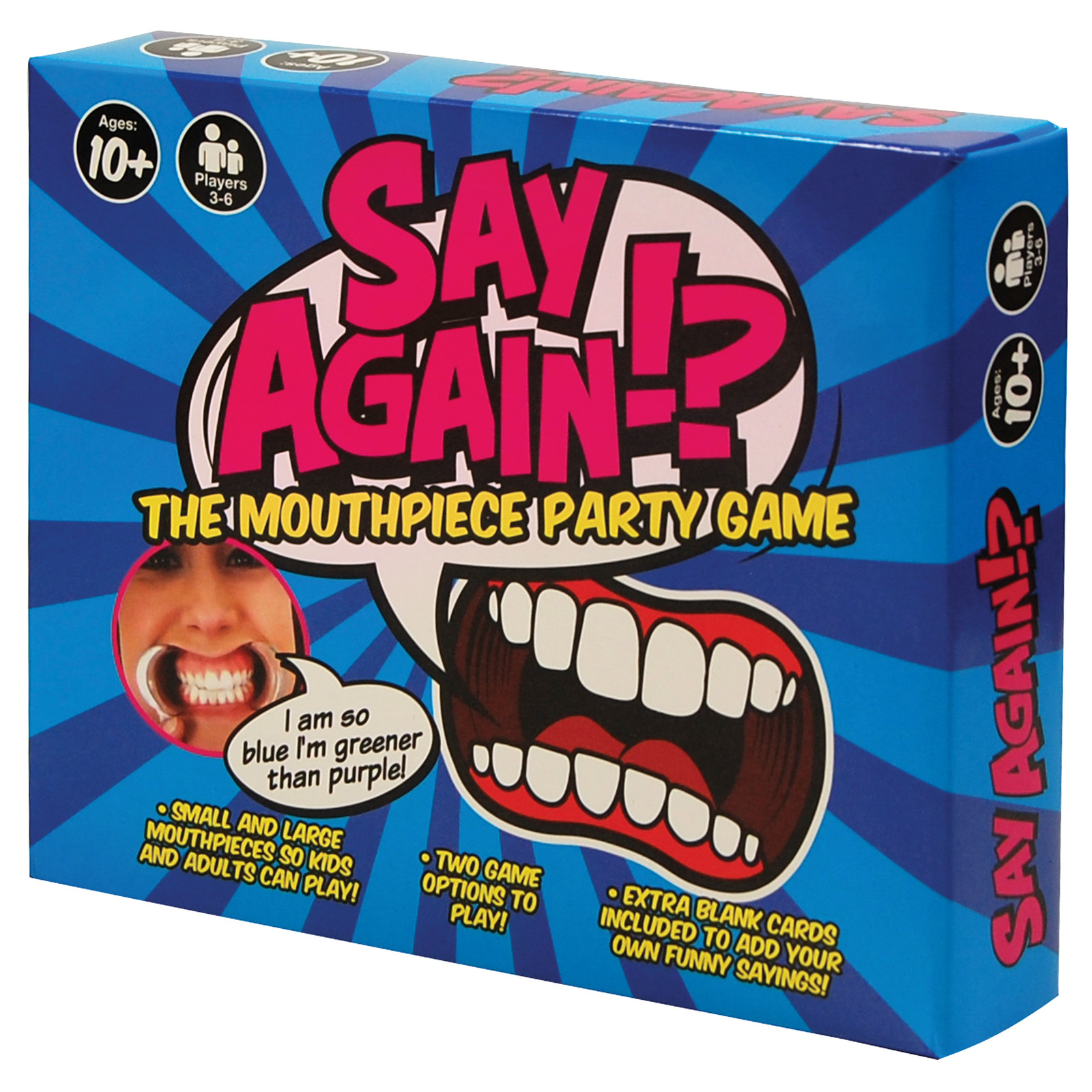 Say Again!? The Mouthpiece Party Game. Family & Friends Funny Gift for