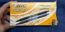BIC Soft Feel Retractable Ball Point Pen Medium, Assorted ,36 Pack (SH)
