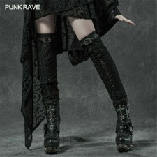 Women Punk Embroidery Leg Warmer Sleeve Elastic Knitting Leg Sleeve Knee Sleeve