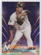 2018 Topps Series 1 Toys R Us PURPLE #22 Edinson Volquez MIAMI MARLINS 8