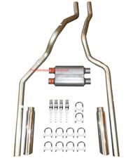 01-06 Chevrolet Gmc Truck 6.0l 8.1l Mandrel Dual Exhaust W Flowmaster Orig 40 01-06 Chevrolet Gmc Truck 6.0l 8.1l Mandrel Dual Exhaust W Flowmaster Orig 40