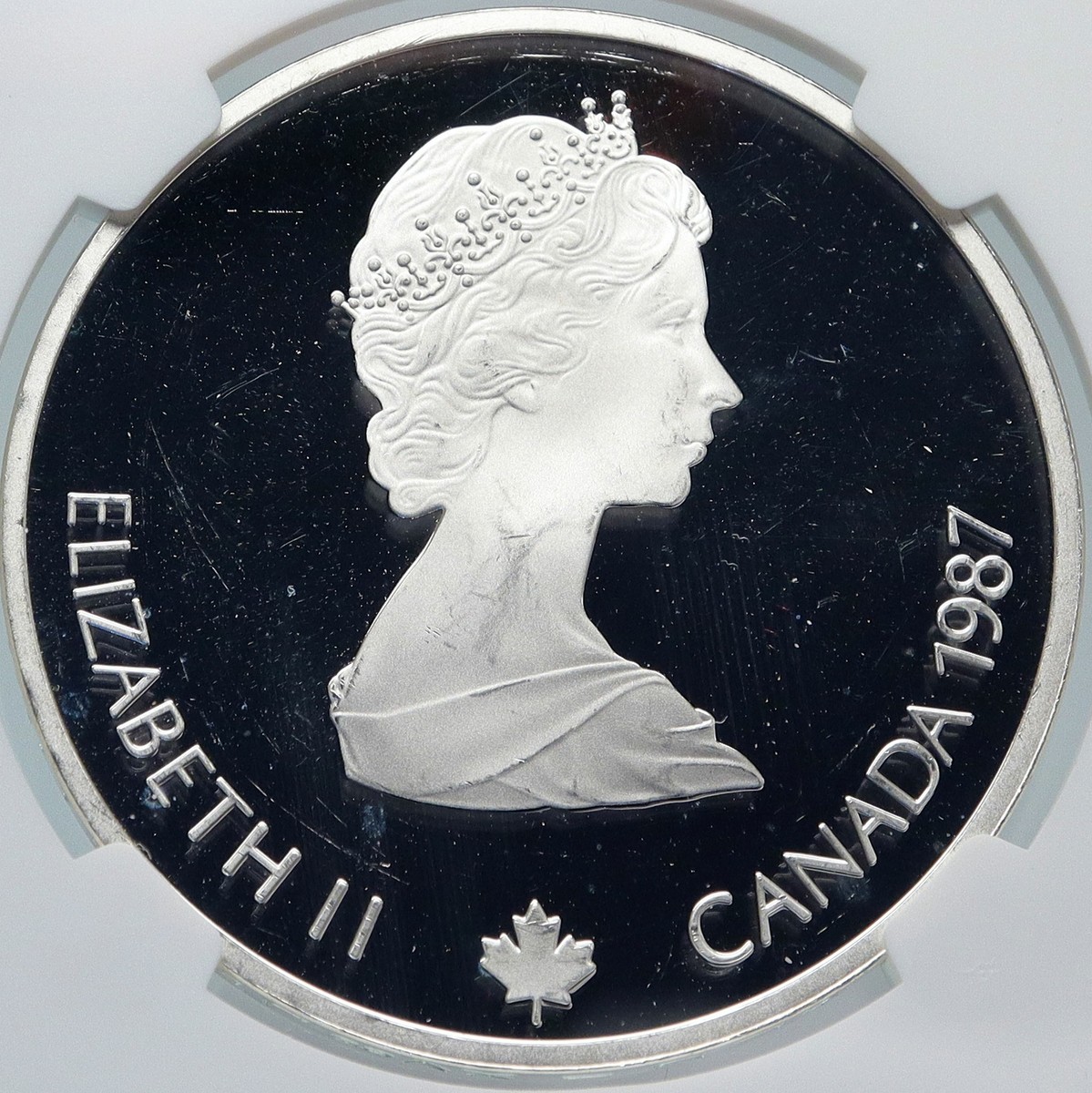 1987 CANADA 1988 CALGARY OLYMPICS Ice Skating Proof Silver $20