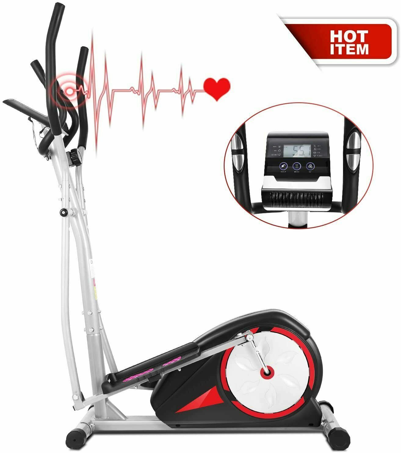 Magnetic Elliptical Exercise Bike Fitness Training Machine Home Gym Cardio Yoga