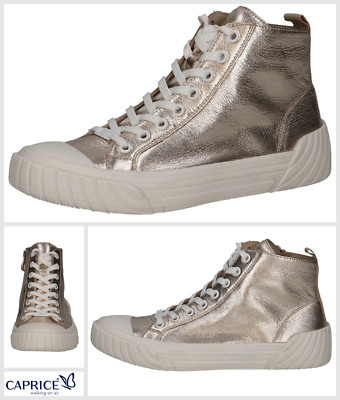 Caprice Sneaker Stiefeletten Gr. UK 5 Wide Fit G Side Zip - Gold Platitum Metal