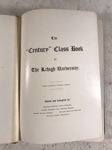 The Century Class Book of the Lehigh University Antique Leather Bound Yearbook - Bild 4 von 9