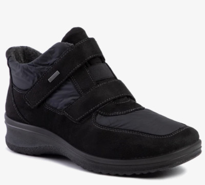 Scarponcini a strappo Ara 48505 nero Gore-Tex interno in lana SCONTO