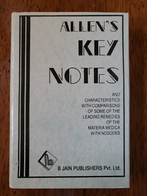 Allen s Key Notes by B Jain 1996 HC/DJ Homeopathic Materia Medica Reference 