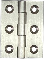 20X Brass Butt Hinge, Satin Nickel, 50mm x 38mm x 2mm