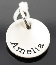 Ganz Name Charms Girl Names Silver Tone Zinc NEW Round for Bracelet or Pendant