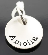 Ganz Name Charms Girl Names Silver Tone Zinc NEW Round for Bracelet or Pendant