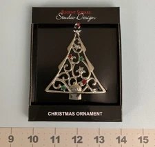 Regent Square STUDIO Design 2023 Christmas xmas Tree Silver ornament New