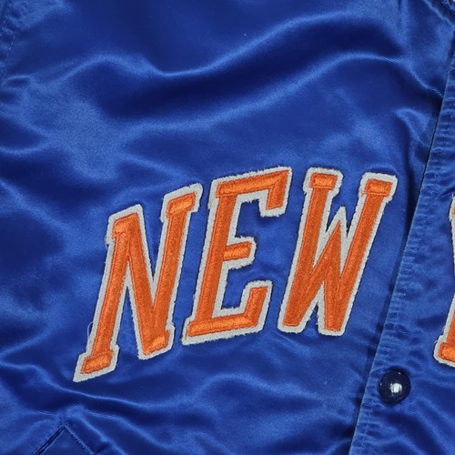 New York Knicks Vintage Starter Reversible Satin Bomber Jacket - NBA Basketball - Picture 11 of 14