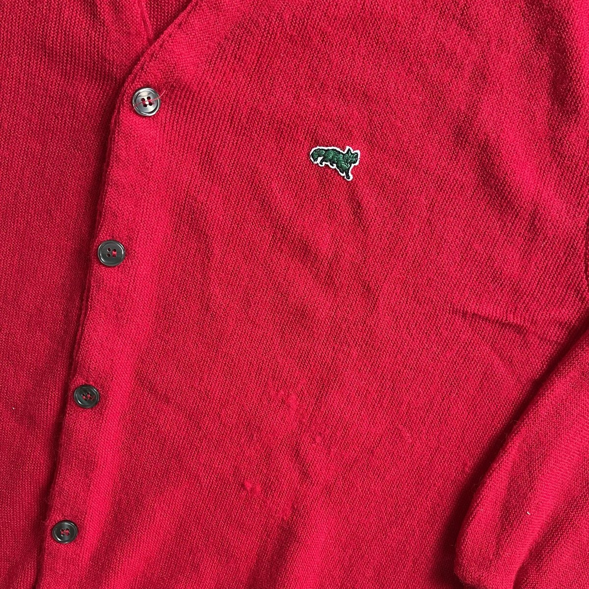 Vintage 80s The Fox Collection Sweater Mens Large Red V Neck USA