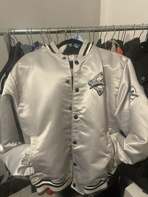 Paul & Bear Worldwide Baseball Series Satin Jacke Silber L World Series 15573