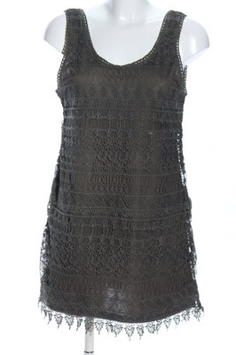 H&M DIVIDED Minikleid Damen Kleid Gr. DE 40 khaki Casual-Look