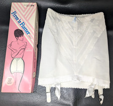 Vintage Sarong Firm N Flatter Medium 27-28 White Elastic Open Bottom Girdle 670