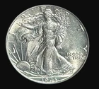 1943-P UNCIRCULATED WALKING LIBERTY HALF DOLLAR