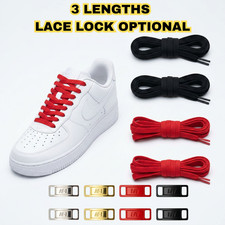 AF1 Premium Replacement Red /Black Shoelace 120 140 160cm With Lace Lock Option