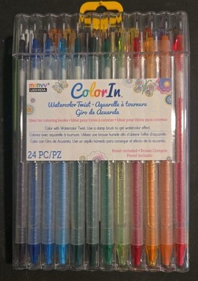 Marvy Uchida 24-Pack Watercolor Twist Pencils New Never Used 