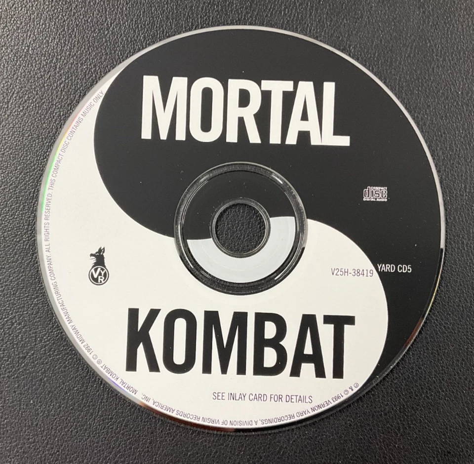 1993 The Immortals: Mortal Kombat DISC Maxi-Single CD Vernon Yard w/Back Insert! Foto 2 de 4