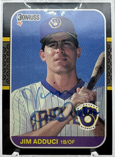 Lot G-0818: Milwaukee Brewers, Jim Adduci, Autograph