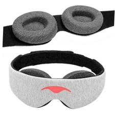 Manta Original Sleep Mask - Maximum Blackout Sleep 1 Count Pack of 1 Gray