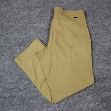 FLAW REI COOP Pants Men's 36X30 Actual 36X28 Beige Belted Nylon Hiking