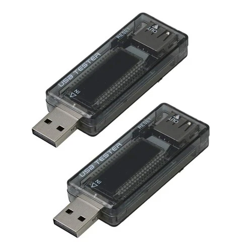 2Pcs USB Power Tester Voltage Current Capacity Meter Multimeter USB 4-20V 3A NEW