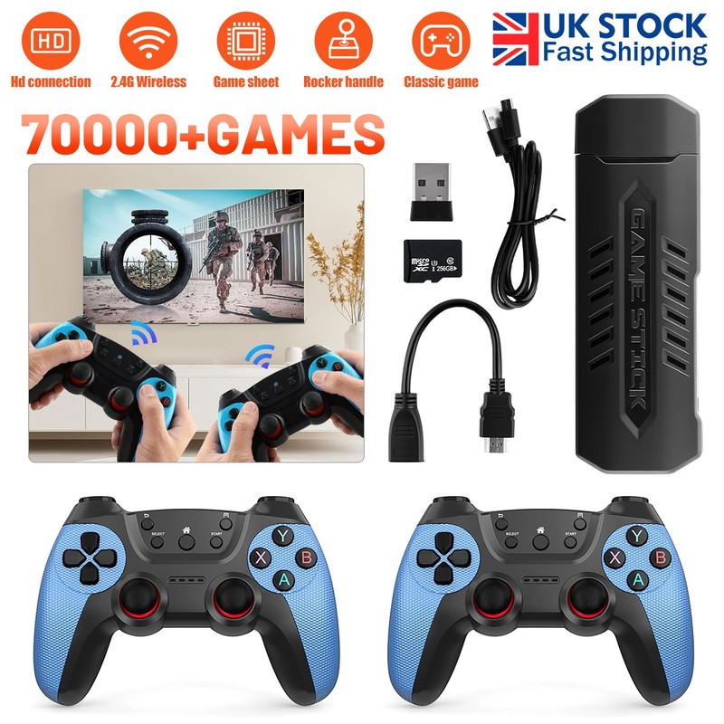 70000+ 256G Retro Games Video Game Console TV Stick 4K HDMI Wireless Controller…