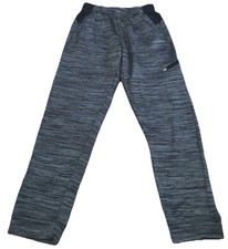 Champion Elastic Black Gray Pockets Track Sweat Long Pants Kids Size L 12-14