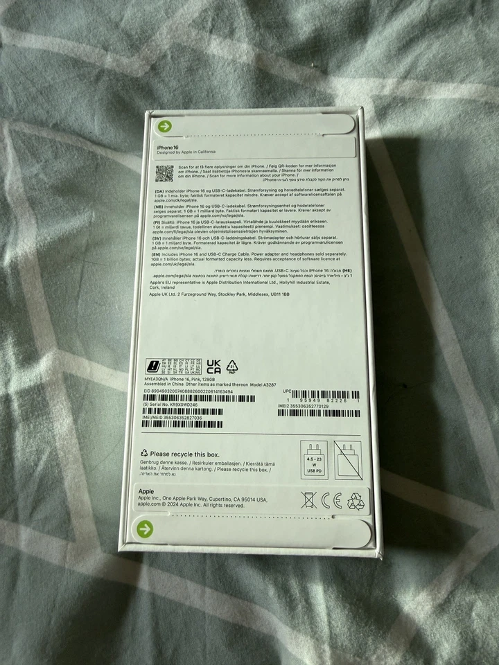 Apple iPhone 16 128GB Mobile Phone in Pink UNLOCKED - Image 2 of 3