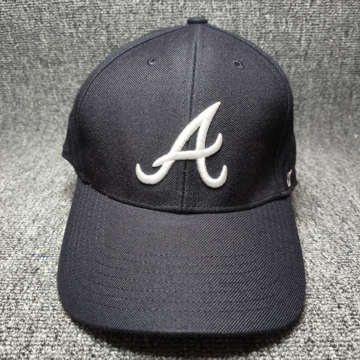 '47 Brand Atlanta Braves MLB Black Strapback Baseball Cap Hat