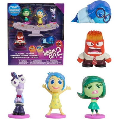 Inside Out 2 All The Feels Figure Set Pixar Joy Anger Sadness Fear Disgus