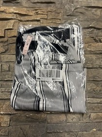 Victoria Secret Silky Satin Stripe Lounge Pajama Pants Bottom Flare Pockets NWT