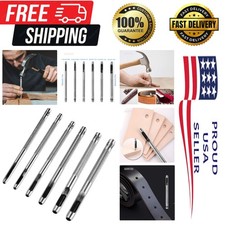 Effortless 6-Piece Leather Hole Punch Set - Perfect for Belts and Watch Bands