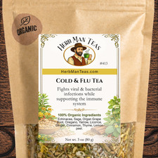 FLU COUGH COLD TEA proven to fight viral infections in the respiratory system