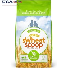 Natural Wheat Cat Litter Odor Control Dust Free Eco Friendly Lightweight 99.5 