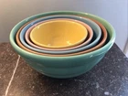 Vtg Bauer Pottery Ringware Mixing Bowl Set (5) 12, 18, 24, 30, 36 Beehive