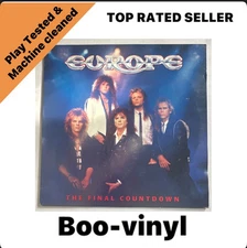 Europe The Final Countdown Lyric Sheet LP Album Vinyl Record EPC 26808 EX/VG+