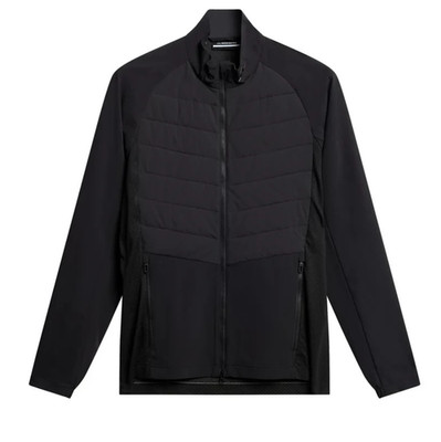 J. LINDEBERG TECH HYBRID SOFTSHELL JACKET MEN'S MEDIUM BLACK GOLF NEW NWT