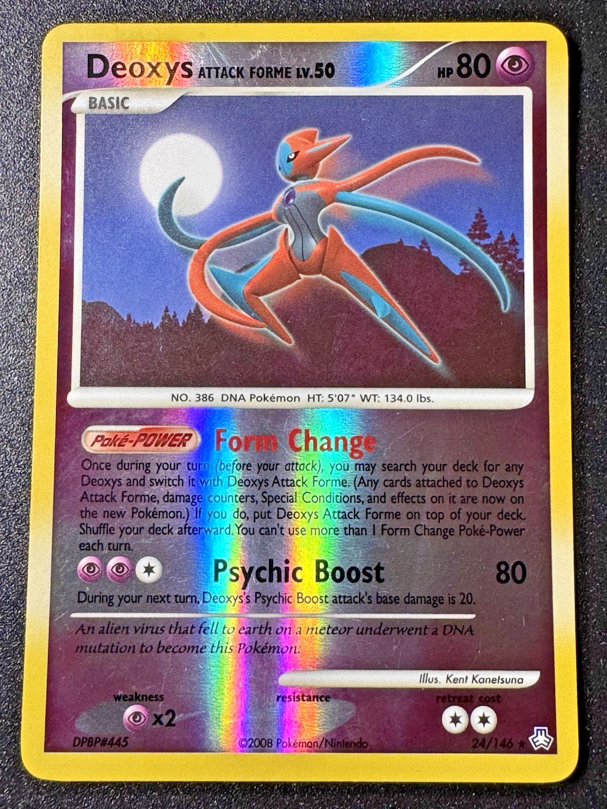 Deoxys Attack Forme 24/146 Legends Awakened Pokemon Card Reverse Holo Rare LP