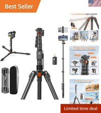 75" Camera Tripod,Aluminum Tripod for Camera Phone/Monopod with Remote