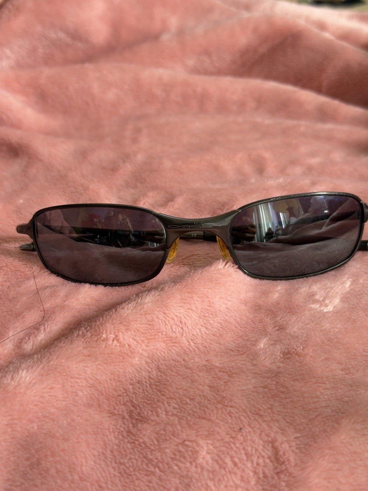 Oakley Square Wire 2.0 Sunglasses Vintage Y2K Blue Ti… - Gem