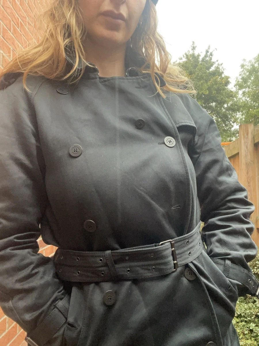 Gabardina Burberry London Heritage talla 8 azul marino
