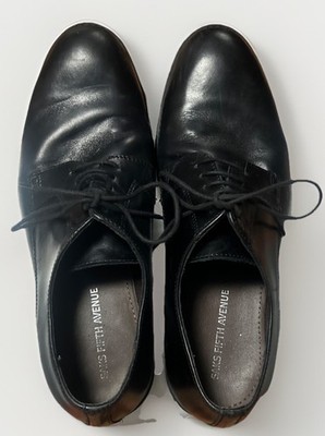 SAKS FIFTH AVENUE Ellis Black Leather Lace Up Oxfords Dress Shoes Men’s Sz 8.5 SAKS FIFTH AVENUE Ellis Black Leather Lace Up Oxfords Dress  main image 3