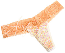 Victoria's Secret Vintage Panties Small Extra Low Rise Thong Peace Sequins New