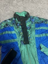 Boys Vintage London Dog Winter Coat Size L/14 Blue Green