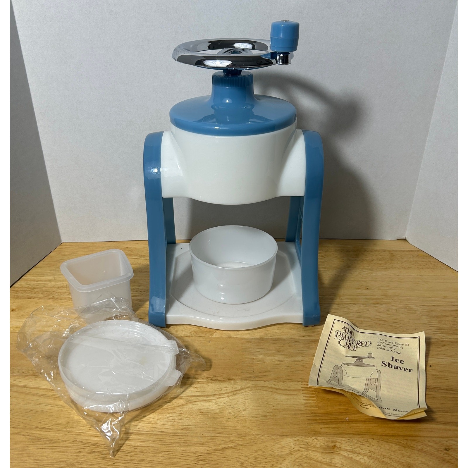 Vintage Pampered Chef Ice Shaver with Original Instructions - Complete Set