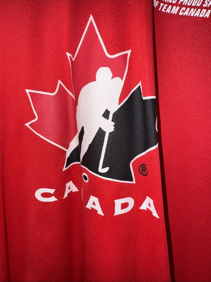 Camisa de hockey Molson Canada The Fan And Proud Sponsor Of Team Canada manga corta Foto 4 de 4