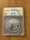 2021 P Morgan Silver $1 100th Anniversary ANACS MS70 BOX32-47
